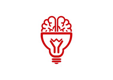 Ampul simgesi olan beyin 