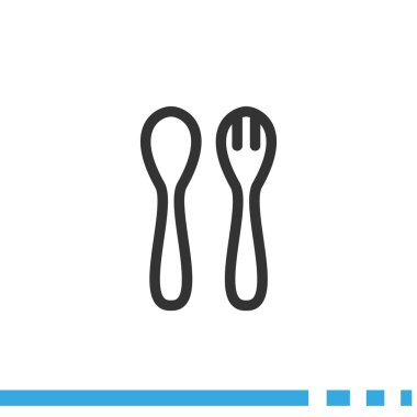 Basit çatal kaşık ve çatal  