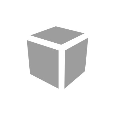 Basit küp web simgesi 