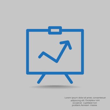 iş büyüyen grafik sunum simgesini