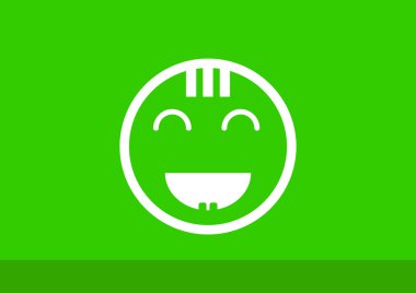 Mutlu bir çocuk yüzü doodle 