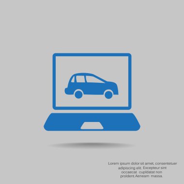 Dizüstü ekran simgesini araba ile