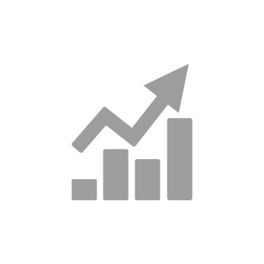 Grafik simgesi üzerinde Eğri ok 