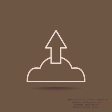 Bulut dosya indirme web simgesi