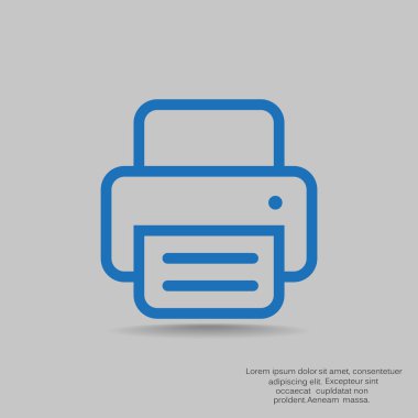 Kağıt web simgesi ile çalışma yazıcı 