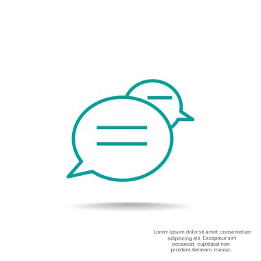 Diyalog kabarcık web simgesi 