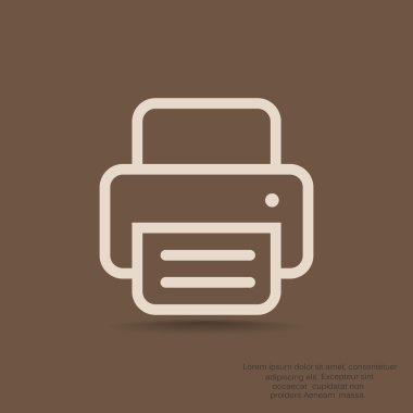 Kağıt web simgesi ile çalışma yazıcı 