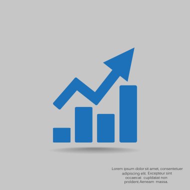 Grafik simgesi üzerinde Eğri ok 