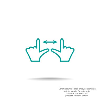 Dokunmatik ekran web simgesi 