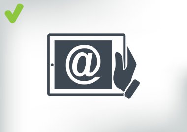 Dijital tablet basit web simgesi