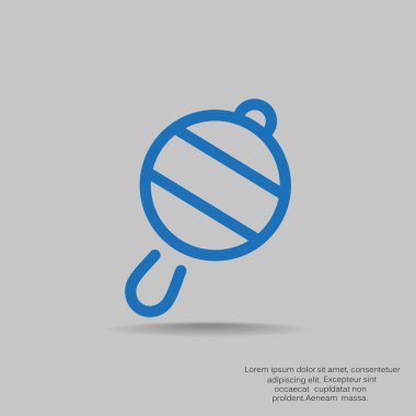 Icône de hochet de bébé simple, contour vector illustration 