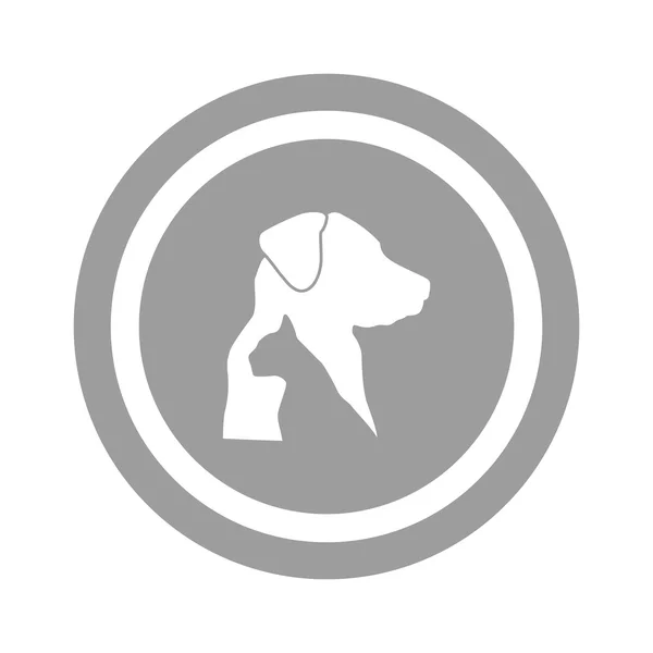 Signe avec des silhouettes d'animaux domestiques — Image vectorielle