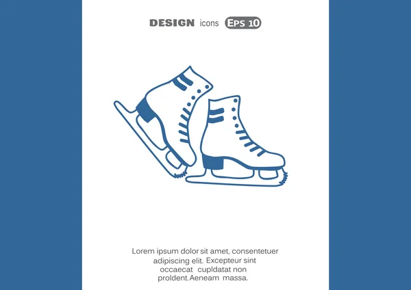 Patines icono web — Vector de stock