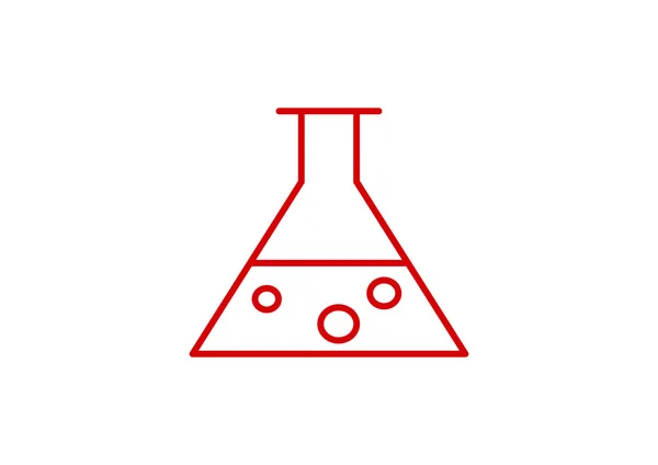 Kémiai reakció a lombik — Stock Vector