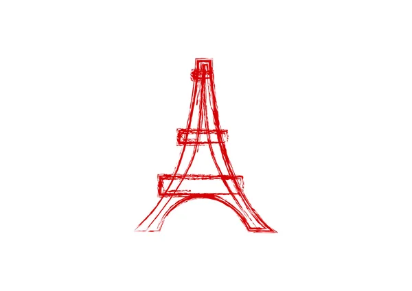 Torre Eiffel, icono web — Vector de stock