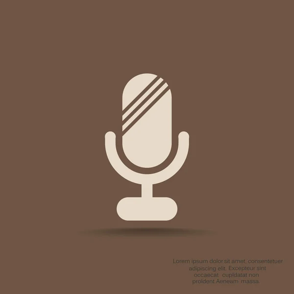 Ícone web microfone — Vetor de Stock