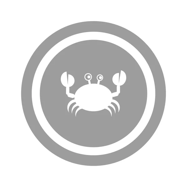 Icône web de crabe caniche — Image vectorielle