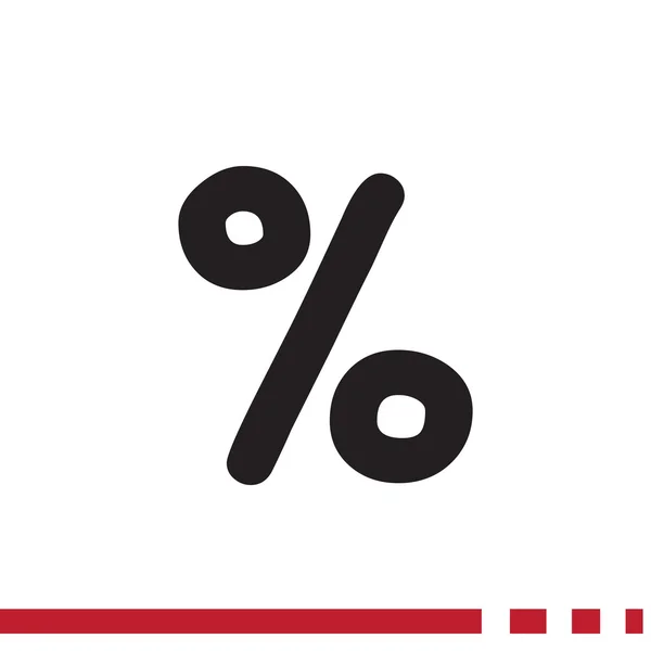 Percentagem de sinal na mão humana —  Vetores de Stock