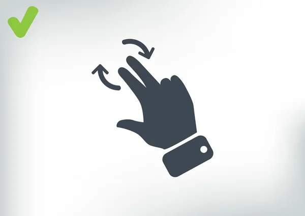 Klik op pictogram van een hand — Stockvector