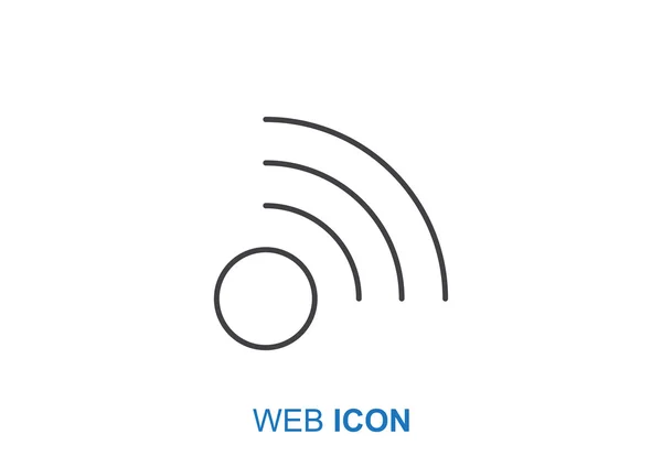 Icône web ondes sans fil — Image vectorielle