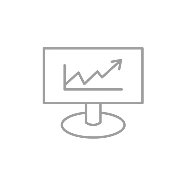 Zakelijke groeiende grafiek presentatie pictogram — Stockvector