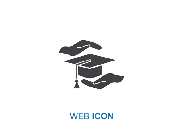 Ícone web educação — Vetor de Stock