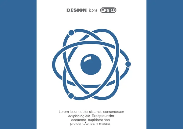 Signo átomos, concepto nuclear — Archivo Imágenes Vectoriales