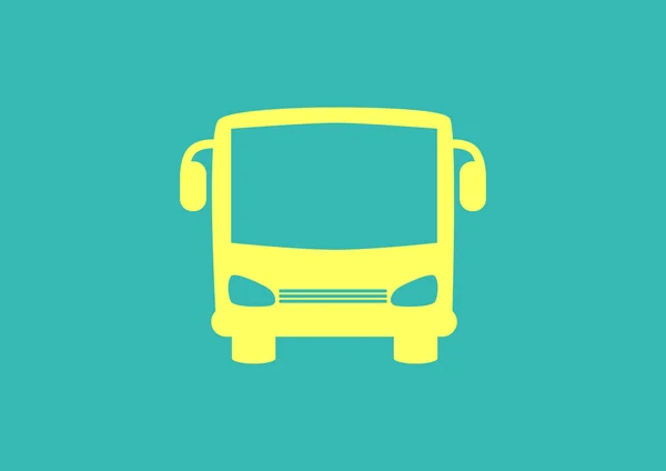 Sencillo icono web frontal del autobús — Vector de stock