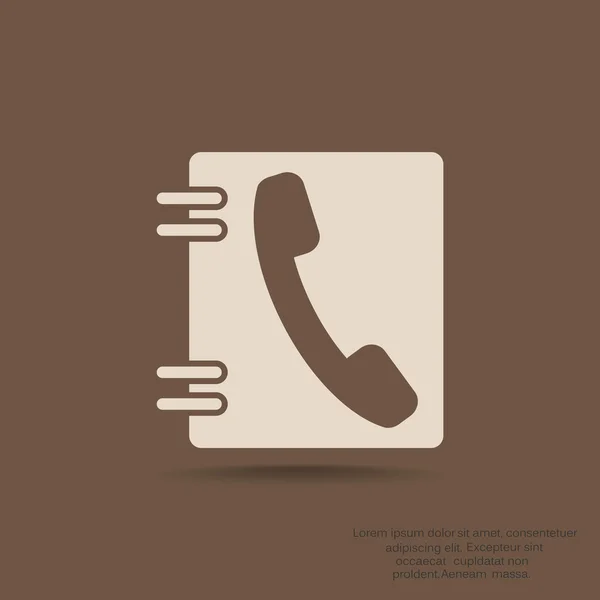 Telefono contatti icona web — Vettoriale Stock