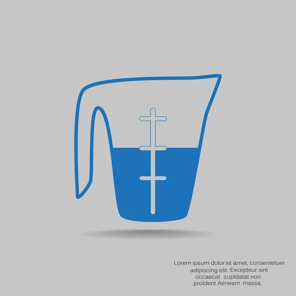 Измерительный стакан с жидкостью — стоковый вектор