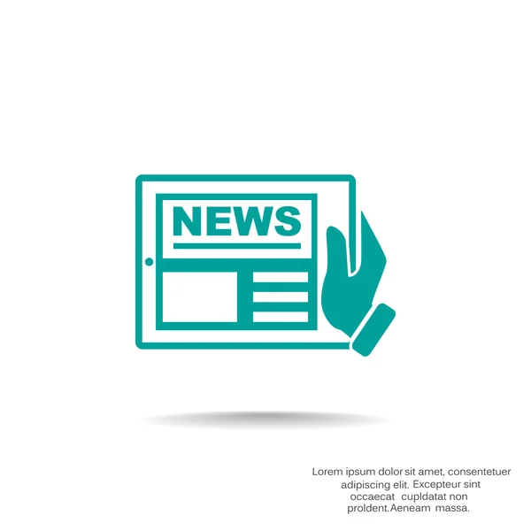 Noticias icono web — Vector de stock