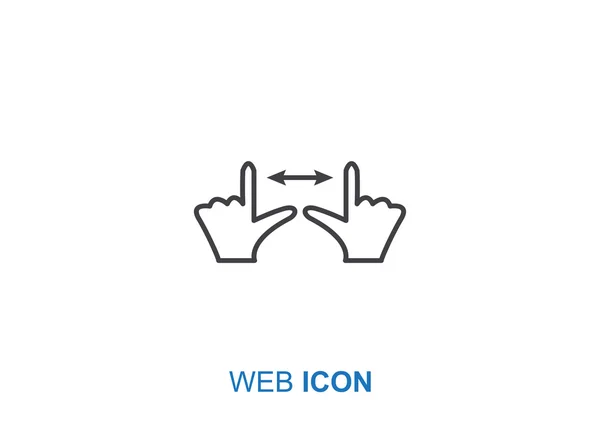 Touch skärm spindelväv ikonen — Stock vektor