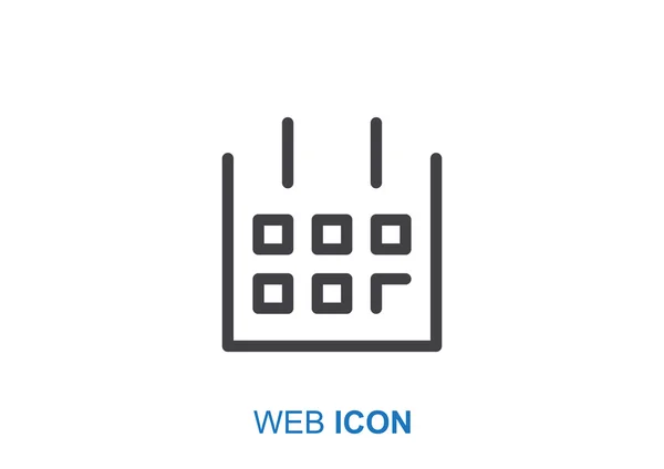 Hoja de calendario icono web simple — Archivo Imágenes Vectoriales