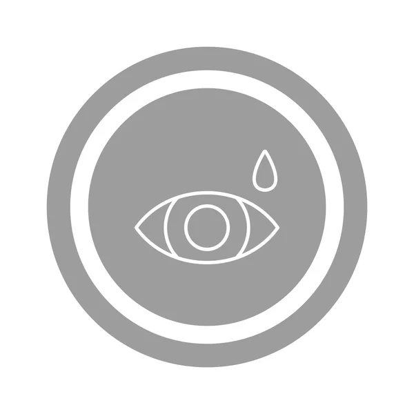 Oog met eenvoudige drop-pictogram — Stockvector