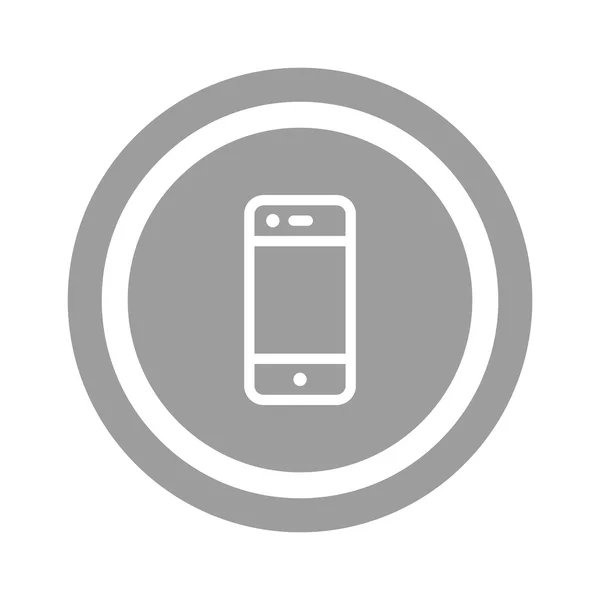 Teléfono inteligente simple con pantalla en blanco — Archivo Imágenes Vectoriales