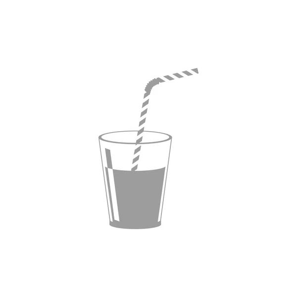 Copa con refrescante icono de bebida — Vector de stock