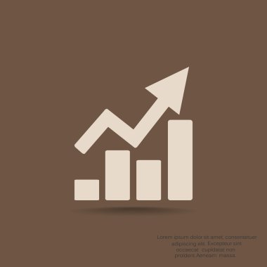 Grafik simgesi üzerinde Eğri ok 