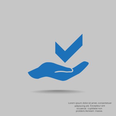 el web simgesi üzerinde onay işareti