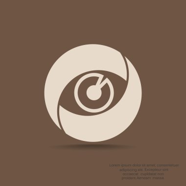 Objektif göz web simgesi 