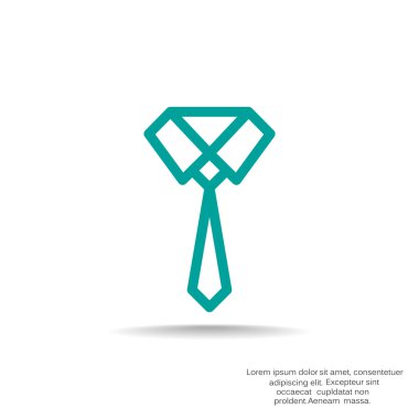 Düğümlü kravat basit web simgesi