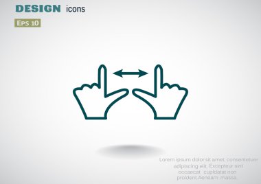 Dokunmatik ekran web simgesi 