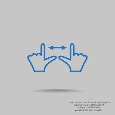 Dokunmatik ekran web simgesi 