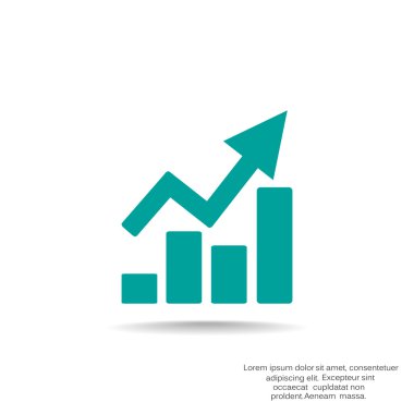 Grafik simgesi üzerinde Eğri ok 