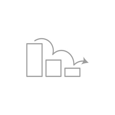 Grafik simgesi üzerinde Eğri ok 