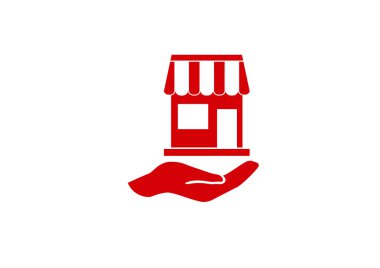 Dükkanı el web simgesi üzerinde