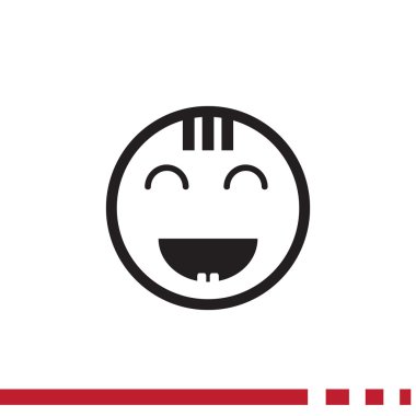 Mutlu bir çocuk yüzü doodle 