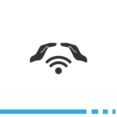 Radyo dalgaları ile el simgesi 