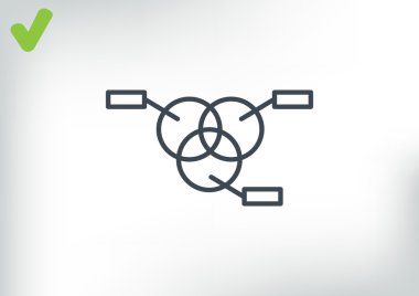 Yuvarlak Infographic web simgesi 