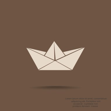 Kağıt gemi web simgesi