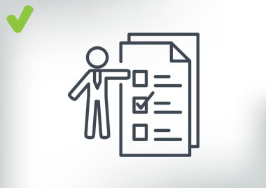 Kontrol listesi ile basit iş adamı